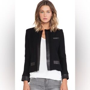 IRO Clem Wool & Leather Trim Evening Jacket